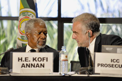 Annan and Ocampo Ocampo and Annan in Kampala