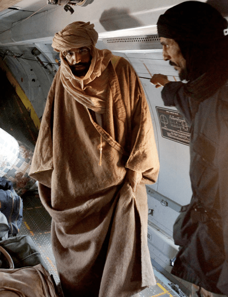 Saif al-Islam Gaddafi after being captured by rebels from Zintan