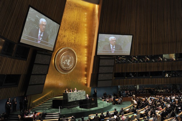 Mahmoud Abbas at the UNGA.