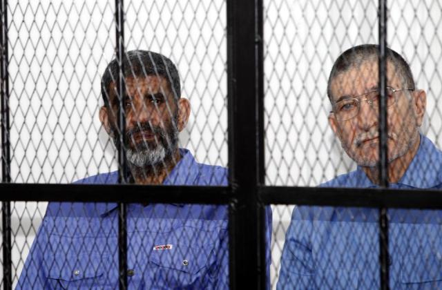 Abdullah al-Senussi during trial proceedings in Tripoli on April 14 2014 (Photo: Ismail Zitouny / Reuters)