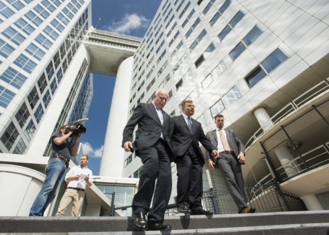 Palestinian Foreign Minister Riad al-Malki following a visit to the ICC (Photo: Reuters)
