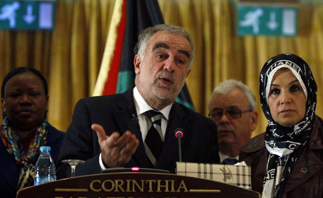 Former ICC Chief Prosecutor speaks in Tripoli, just weeks after the conclusion of the 2011 Civil War (Photo: Reuters)