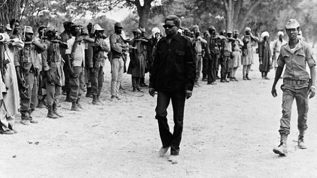Habré inspecting some of his troops in 1980 (Photo: AFP)