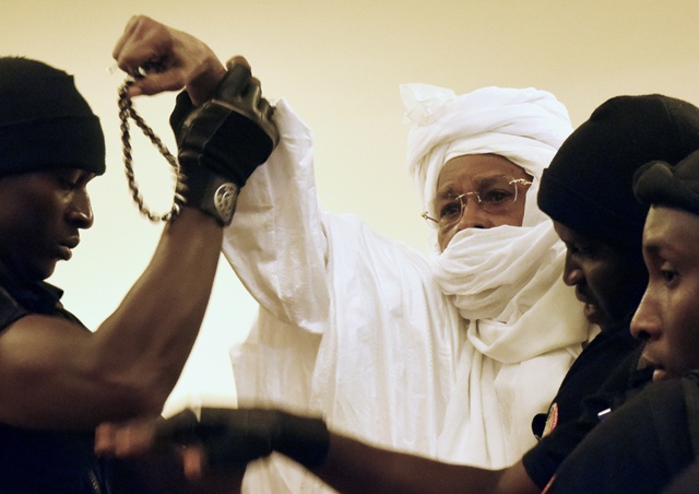 Hissène Habré during his trial earlier this week (Photo: AFP / Seyllou)
