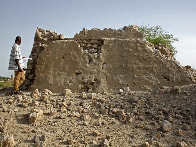 The partially destroyed Alpha Moya mausoleum in Timbuktu in 2013 (Photo: World Monuments Fund)