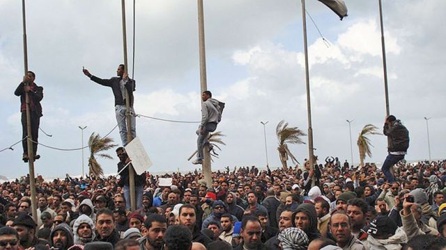 A demonstration / gathering in Benghazi in 2011 (Photo: AP)